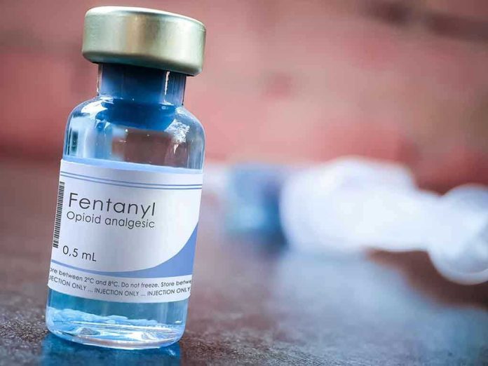 1984338443 Fentanyl vial labeled as opioid analgesic