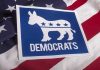 Shocking False Claim on House Floor Democrats logo on American flag background