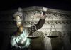 Supreme Court to Decide on Birthright Citizenship Blindfolded Lady Justice with scales, Supreme Court background.