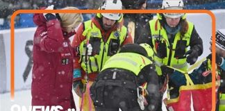 Lindsey Vonn crashed while racing in Switzerland Friday