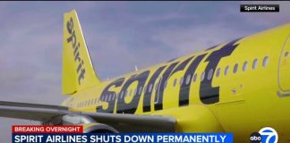 Spirit Airlines says it's going out of business after 34 years and
