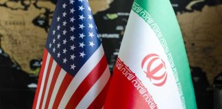 Deep State Wins: Peace Deal’s Hidden Trap Flags of the United States and Iran displayed together
