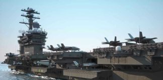 Victory Boast Meets Ugly Reality Aircraft carrier deck with jet planes.