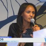 Denver Voters Unseat Veteran Democrat Melat Kiros speaks after ousting 15-term Rep. Diana DeGette in Colorado Congressional primary