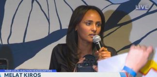 Denver Voters Unseat Veteran Democrat Melat Kiros speaks after ousting 15-term Rep. Diana DeGette in Colorado Congressional primary
