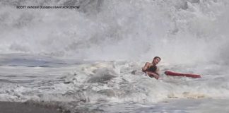 Heart-pounding video shows intense waves as lifeguards rescue swimmer in Santa Cruz County