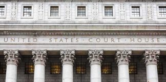 United States courthouse facade with Corinthian columns