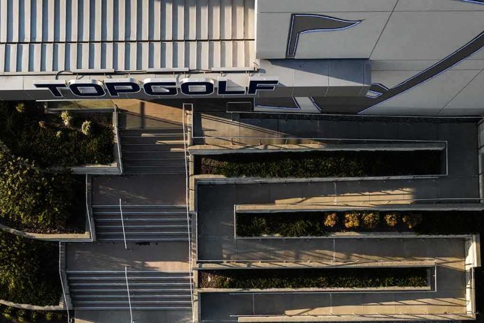 shutterstock_1730399101 Top-down view of Topgolf entrance with ramps and stairs