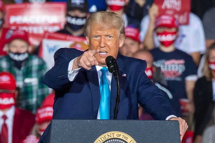 speaker pointing during a rally