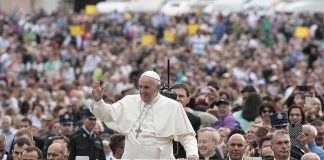 800,000 Gather for Pope Leo’s Paris Mass Francis waves from a vehicle amid a large crowd; Keith Allen and Andreas Hestler are also present