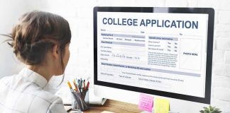 Tuition-Free Public College Gets New Push Student completing a college application on a desktop computer