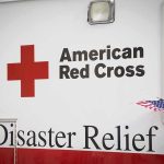American Red Cross disaster relief vehicle side