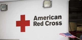 American Red Cross disaster relief vehicle side